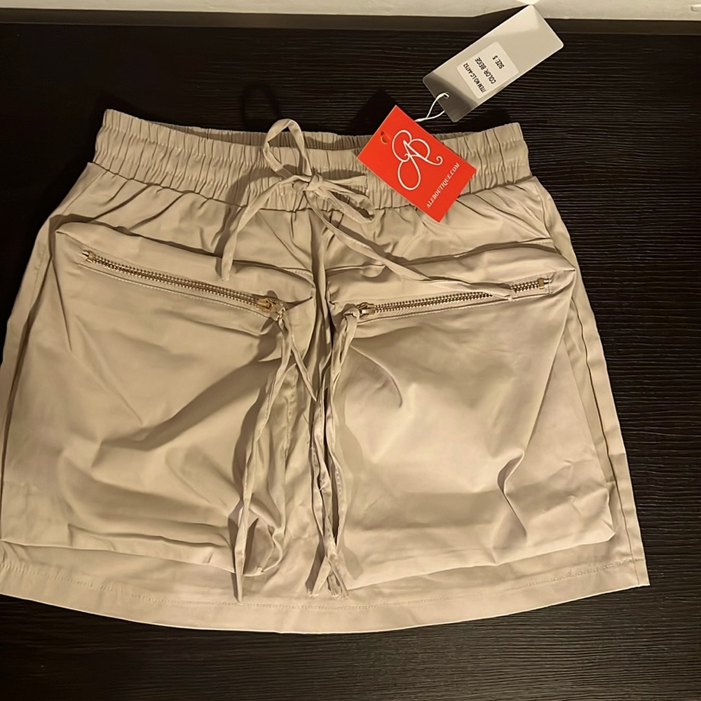 Khaki Mini Skirt